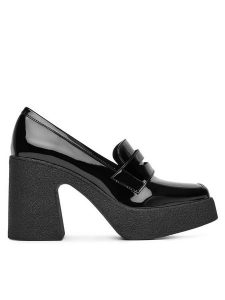 DeeZee Półbuty GT3033-21 Czarny. Czarne czółenka DeeZee, bez wzorów, ze skóry, bez obcasa, na obcasie, bez zapięcia. Za 189,99 zł.