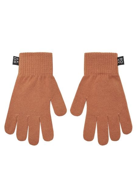 Roxy Rękawiczki Damskie Tropical Snow ERJHN03257 Brązowy. Brązowe rękawiczki Roxy, bez wzorów, z dzianiny. Za 49,99 zł.