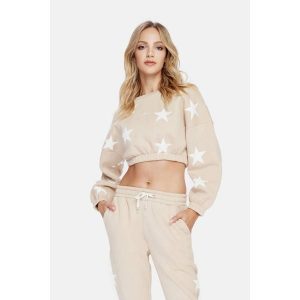 Bluza fitness damska Cardio Bunny Milky way. Brązowe bluzy Cardio Bunny, l, bez wzorów, bez kaptura. Za 99,00 zł.