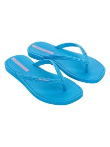 Ipanema Japonki w kolorze niebieskim rozmiar: 39. Niebieskie klapki Ipanema, bez wzorów, z tworzywa sztucznego, z otwartym noskiem, bez obcasa. Za 83,42 zł.