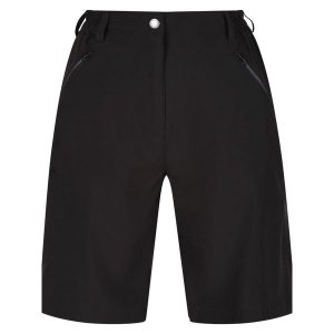 Xert damskie spodenki. Czarne spodenki sportowe Regatta, s, bez wzorów, z elastanu, trekkingowe. W wyprzedaży za 242,05 zł.