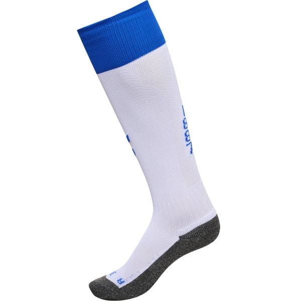 Skarpetki domowe Odense Boldklub 2024/25. Białe skarpetki Hummel, bez wzorów. Za 132,00 zł.