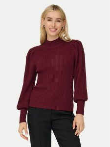 ONLY Sweter Katia 15232494 Bordowy Regular Fit. Czerwone swetry klasyczne ONLY, s, z syntetyku, bez kołnierzyka. Za 139,99 zł.