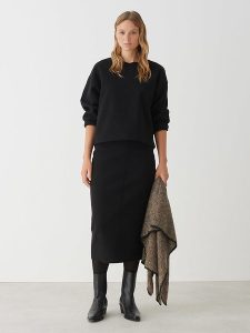 OPUS Bluza "Gudila" w kolorze czarnym rozmiar: 36. Czarne bluzy Opus, bez wzorów, bez kaptura. Za 147,45 zł.