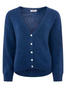 Zwillingsherz Kardigan "Uni" w kolorze granatowym rozmiar: onesize. Niebieskie kardigany Zwillingsherz. Za 198,95 zł.