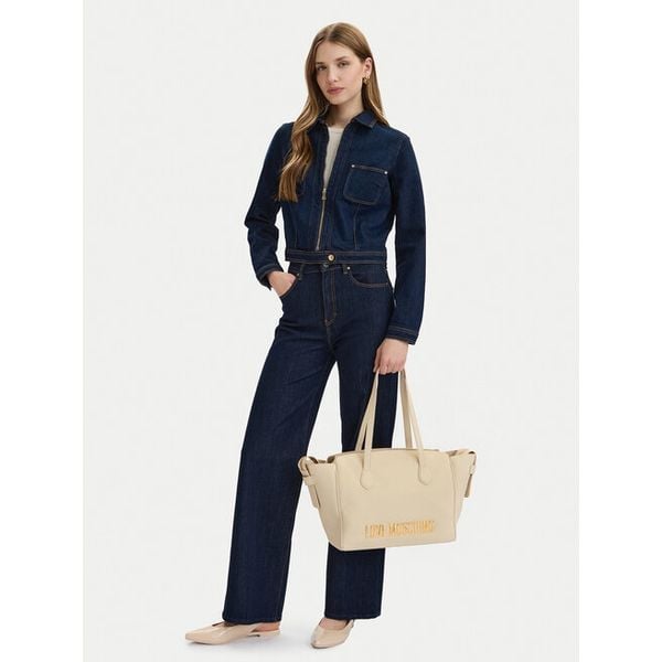Torebka LOVE MOSCHINO. Brązowe shopper bag LOVE MOSCHINO, bez wzorów, bez dodatków. Za 649,99 zł.