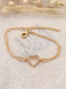 Atelier MIU Pozłacana bransoletka z elementem ozdobnym rozmiar: onesize. Żółte bransoletki Atelier MIU, z cyrkonią, pozłacane. Za 30,99 zł.