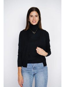 ASSUILI 2-częściowy zestaw w kolorze czarnym rozmiar: 36. Czarne golfy Assuili, bez wzorów, z kaszmiru. Za 206,91 zł.