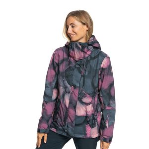 Kurtka snowboardowa damska ROXY Jetty. Czarne kurtki Roxy, na zimę, xs, bez wzorów, bez kaptura, narciarskie. Za 509,99 zł.