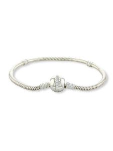 CHARM'S Srebrna bransoletka z elementem ozdobnym rozmiar: onesize. Szare bransoletki CHARM'S, z cyrkonią, srebrne. Za 223,99 zł.