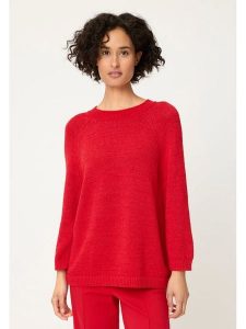 Olsen Sweter w kolorze czerwonym rozmiar: 38. Czerwone swetry oversize Olsen, bez wzorów, bez ramiączek. Za 142,84 zł.