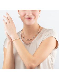 COEUR DE LION Naszyjnik z elementami ozdobnymi - dł. 42 cm rozmiar: onesize. Pomarańczowe naszyjniki COEUR DE LION, z agatem, ze stali. Za 404,99 zł.