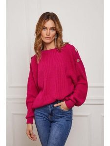 So Cachemire Sweter "Burny" w kolorze różowym rozmiar: S. Różowe swetry oversize So Cachemire, s, bez wzorów, z kaszmiru, bez ramiączek. Za 180,06 zł.