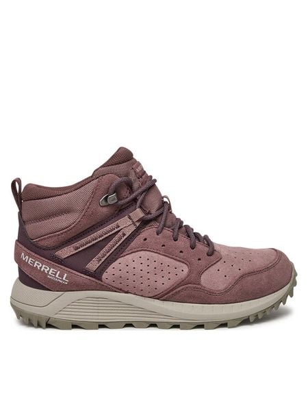 Merrell Trapery Wildwood Mid Ltr Wp J068104 Bordowy. Czerwone buty zimowe Merrell, ze skóry, bez obcasa, bez zapięcia. Za 429,99 zł.