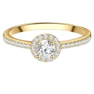 Trilani Pierscionek aus Sterling Silber in Gelbgold mit Zirkonia Pierścionki 1 ct Damski. Białe pierścionki Trilani, z cyrkonią, pozłacane. Za 219,99 zł.