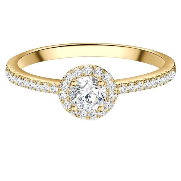 Trilani Pierscionek aus Sterling Silber in Gelbgold mit Zirkonia Pierścionki 1 ct Damski. Białe pierścionki Trilani, z cyrkonią, pozłacane. Za 219,99 zł.