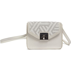 Skórzana torebka w kolorze białym - (S)17 x (W)13 x (G)8 cm. Białe torebki klasyczne marki Tosca Blu, w paski, z materiału. W wyprzedaży za 239,95 zł.