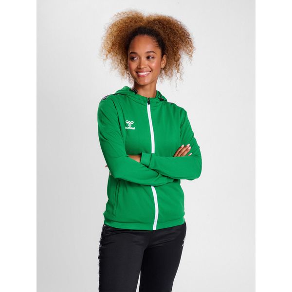 Bluza z kapturem sportowa Hummel Authentic Poly Zip Hoodie. Zielone bluzy Hummel, xl, bez wzorów, z kapturem. Za 254,50 zł.