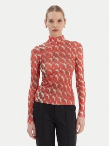 Bardot Bluzka Alba 60287TB Czerwony Slim Fit. Czerwone bluzki Bardot, xl, bez wzorów, z syntetyku, bez kołnierzyka, bez ramiączek. Za 359,99 zł.