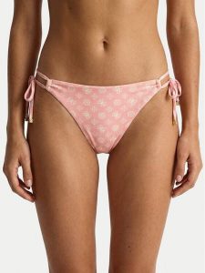 Guess Dół od bikini E6GO06 MC04R Różowy. Czerwone bikini Guess, z aplikacjami, z syntetyku. Za 239,99 zł.