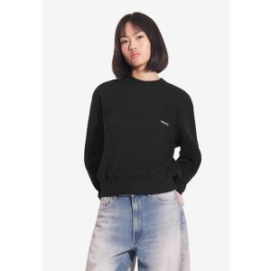 Bluza sportowa damska Prosto Ribbed bez kaptura. Czarne bluzy Prosto, bez wzorów, bez kaptura. W wyprzedaży za 204,99 zł.