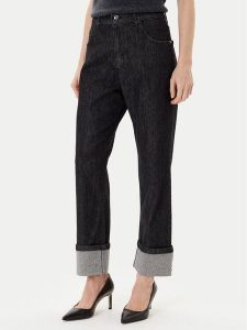 Rinascimento Jeansy CFC0125150003 Czarny Loose Fit. Czarne jeansy Rinascimento, bez wzorów, z bawełny. Za 419,99 zł.
