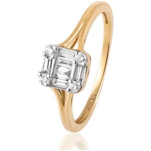 Zjawiskowy Złoty Pierścionek - złoto żółte 585, Brylant 0,08ct,diament 0,24ct. Pierścionki marki W.KRUK. Za 5 790,00 zł.