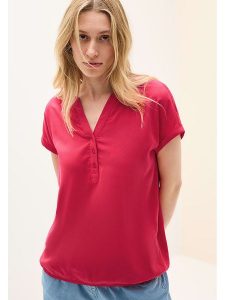 Cecil Bluzka w kolorze czerwonym rozmiar: S. Czerwone bluzki Cecil, s, bez wzorów, z wiskozy, bez kołnierzyka, bez ramiączek. Za 69,91 zł.