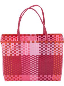 Overbeck and Friends Shopper bag "Gina" w kolorze czerwonym - 43 x 28 x 23 cm rozmiar: onesize. Czerwone shopper bag Overbeck and Friends, bez wzorów, z materiału, bez dodatków. Za 104,95 zł.