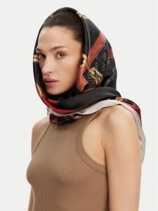 Guess Chusta AW5301 SIL03 Czarny. Czarne rękawiczki Guess, z aplikacjami, z materiału. Za 229,99 zł.