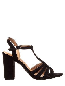 Sixth Sens Sandały w kolorze czarnym na obcasie rozmiar: 39. Czarne sandały Sixth Sens, bez wzorów, z materiału, z otwartym noskiem, bez obcasa, na koturnie, bez zapięcia. Za 121,99 zł.