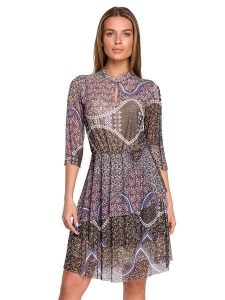 Stylove Sukienka ze wzorem rozmiar: XL. Sukienki Stylove, xl, bez wzorów, bez kołnierzyka, bez ramiączek, mini. Za 92,99 zł.