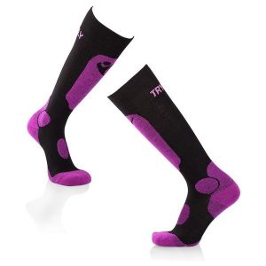 Skarpety narciarskie 3/4 długości z wełny merynosów Black Cyclam. Czarne rękawiczki TRY TO FLY, bez wzorów, z wełny. W wyprzedaży za 117,66 zł.