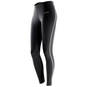 Damskie Legginsy Bodyfit Z Warstwą Bazową. Czarne legginsy SPIRO, bez wzorów. Za 85,99 zł.