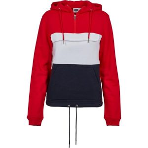 Damska bluza z kapturem urban Classic sweat pull over. Czerwone bluzy Urban Classics, bez wzorów, z kapturem. Za 214,00 zł.