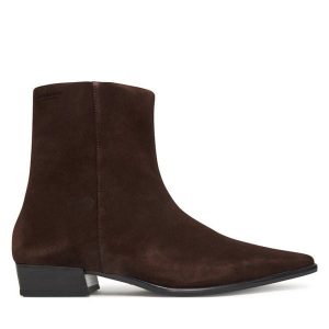 Botki Vagabond Shoemakers. Brązowe botki Vagabond Shoemakers, bez wzorów, bez obcasa, na płaskiej podeszwie, bez zapięcia. Za 579,99 zł.