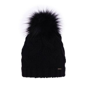 Czapka zimowa damska zielona z pomponem. Zielone czapki Molly, bez wzorów, z materiału. Za 59,90 zł.