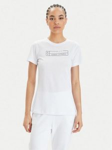 Armani Exchange T-Shirt 3DYT01 YJ3RZ 1000 Biały Regular Fit. Białe t-shirty Armani Exchange, s, bez wzorów, z bawełny, bez kołnierzyka, bez ramiączek. Za 249,99 zł.