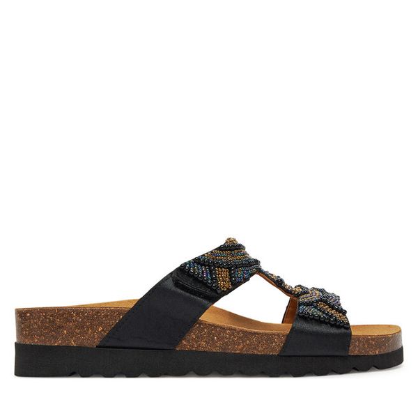 Klapki Grünland. Czarne klapki Grünland, bez wzorów, bez obcasa. Za 359,99 zł.