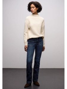 Street One Dżinsy - Comfort fit - w kolorze granatowym rozmiar: W28/L32. Niebieskie jeansy Street One, z aplikacjami, ze skóry. Za 183,59 zł.