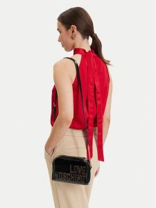 LOVE MOSCHINO Torebka JC4250PP0OKE100A Czarny. Czarne listonoszki LOVE MOSCHINO, bez wzorów, ze skóry, bez dodatków. Za 543,99 zł.