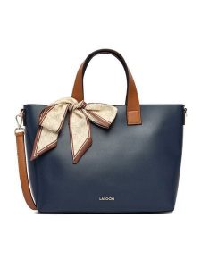 Lasocki Torebka CEO-LSK-K-038-06 Granatowy. Niebieskie torebki klasyczne Lasocki, bez wzorów, z materiału, bez dodatków. Za 199,99 zł.