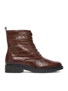 Gino Rossi Trzewiki C-ADELE-25217 Brązowy. Brązowe botki Gino Rossi, bez wzorów, ze skóry, bez obcasa, na płaskiej podeszwie, bez zapięcia. Za 349,99 zł.