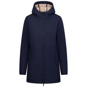 Trespass Sine - Damska kurtka typu softshell w kolorze granatowym. Niebieskie kurtki Trespass, na jesień, bez wzorów, z softshellu, bez kaptura. Za 417,25 zł.