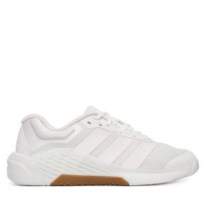 Buty na siłownię adidas. Białe buty sportowe ADIDAS, bez wzorów, bez zapięcia, na fitness i siłownię. Za 474,99 zł.