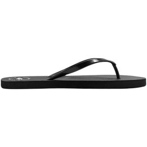 Klapki damskie 4F F018A. Szare klapki 4f, bez wzorów, z gumy, bez obcasa. Za 39,99 zł.