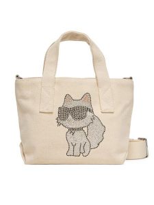 KARL LAGERFELD Torebka A3W50115 Écru. Torebki klasyczne KARL LAGERFELD, bez wzorów, z materiału, bez dodatków. Za 269,99 zł.
