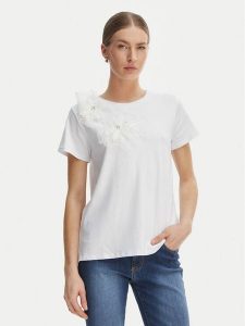 Rinascimento T-Shirt CFC0128080003 Biały Regular Fit. Białe t-shirty Rinascimento, m, bez wzorów, z bawełny, bez kołnierzyka, bez ramiączek. Za 249,99 zł.