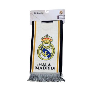 Szalik Real Madryt - licencjonowany 140 cm x 20 cm. Białe szaliki REAL MADRID, bez wzorów. Za 99,00 zł.