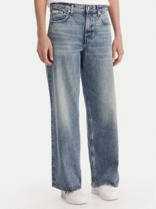Calvin Klein Jeans Jeansy LV047F473G Niebieski Relaxed Fit. Niebieskie jeansy Calvin Klein Jeans, bez wzorów, z bawełny. Za 409,99 zł.